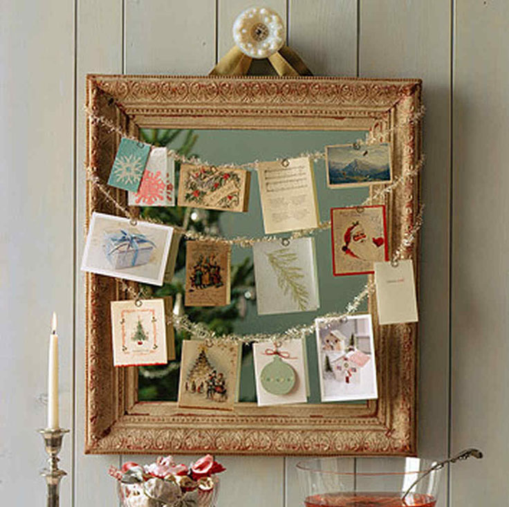 A beautiful card display with Christmas wishes
