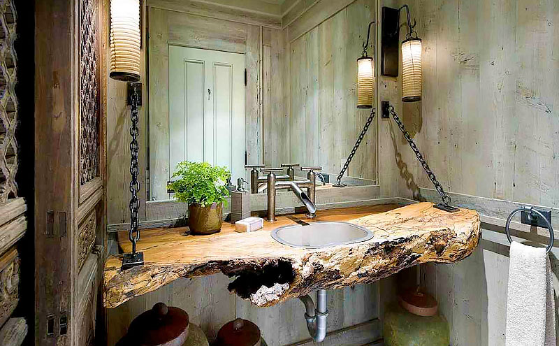 reclaimed wood will give your bathroom renovation a stylish look